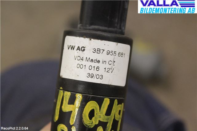 Volkswagen VW GOLF V 04-09 Spylerpumpe Høytrykk