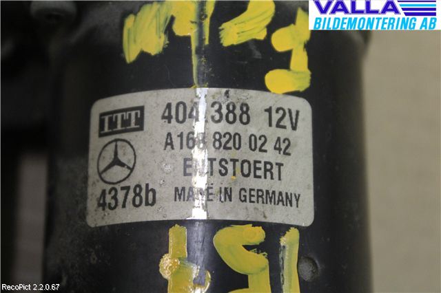 Mercedes-Benz MB A-KLASS (W168) 98-04 Viskermotor Frontrute