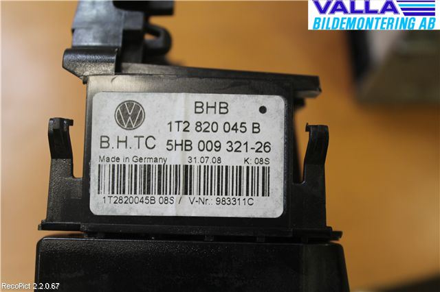 Volkswagen VW CADDY      04-10 Varme Ac Betjening-Display