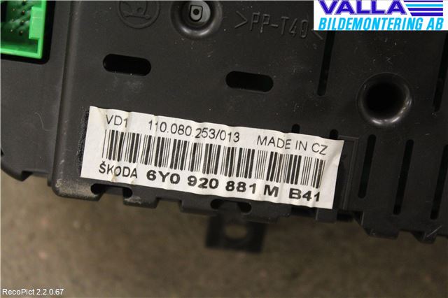 Skoda FABIA 99-07 Instr Kombinert