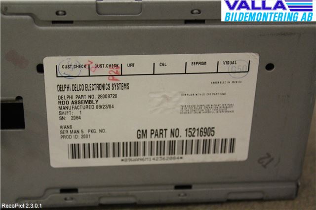 Chevrolet COLORADO Stereo Radio Med Cd