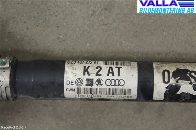 Audi A4/S4 01-05 Drivaksel Foran Kompl Høyre