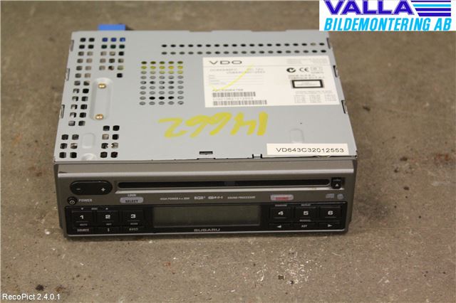 Subaru FORESTER SG 06- Stereo Radio Med Cd
