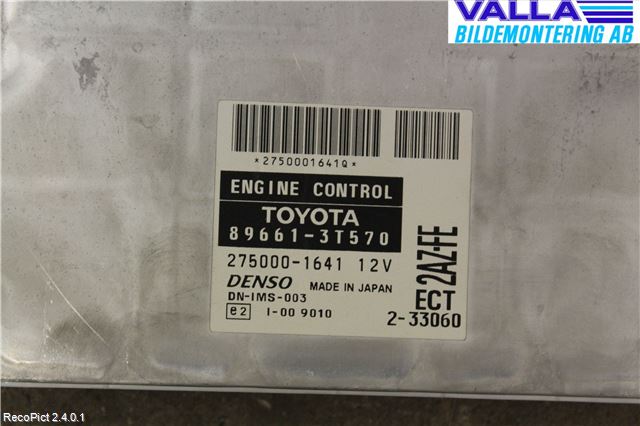 Toyota CAMRY    01-06 Styreenhet Innsprøytning