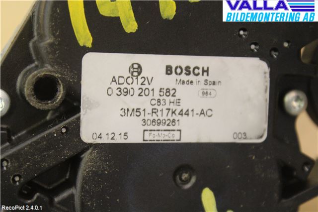 Volvo V50 04-07 Viskermotor Bakluke