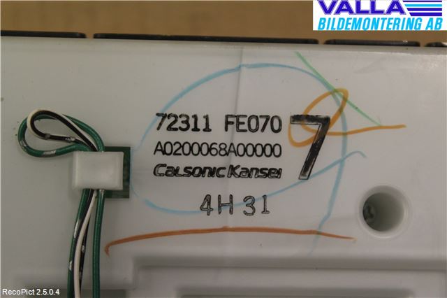 Subaru IMPREZA II  03-05 Varme Ac Betjening-Display