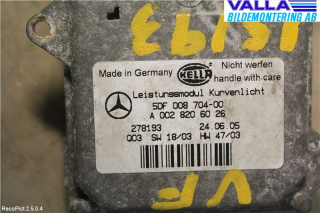 Mercedes-Benz MB R-KLASS (W251) 05-13 Styreenhet Xenon