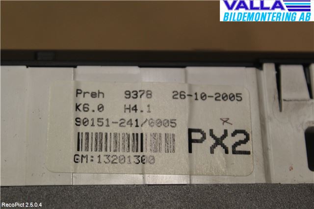 Opel ASTRA H 04-12 Varme Ac Betjening-Display