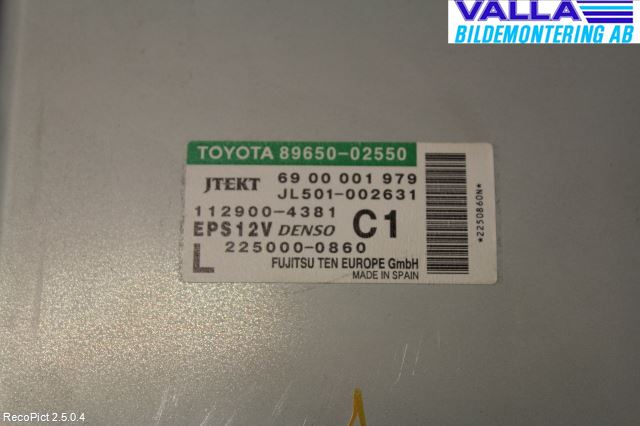 Toyota AURIS 10-12 Styreenhet Styreservo