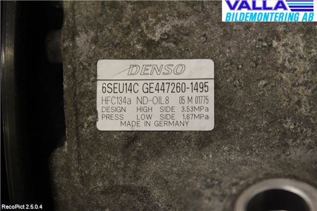 Toyota AURIS 10-12 Varme Ac Kompressor