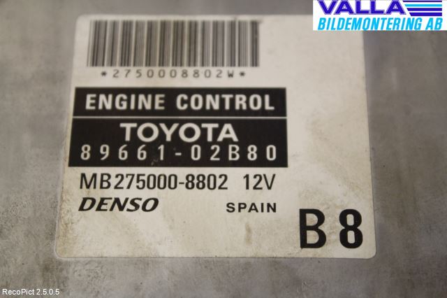 Toyota COROLLA 02-07 Styreenhet Innsprøytning