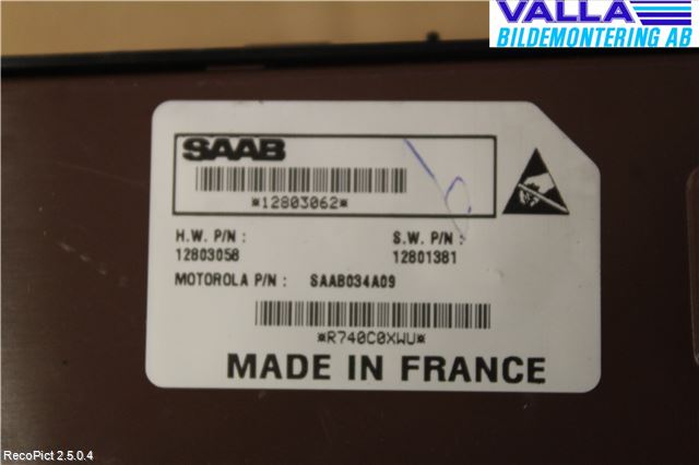 Saab 9-3 VER 2 Bryter Vindusheis