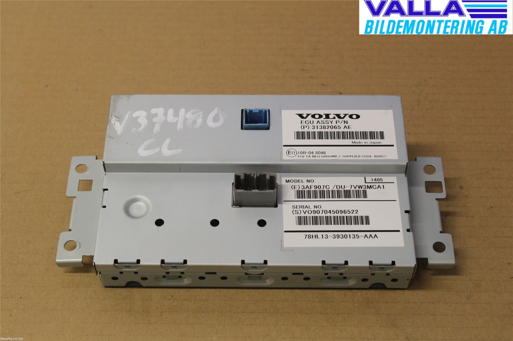 Volvo V60 14-18 Instr Varselys - Display