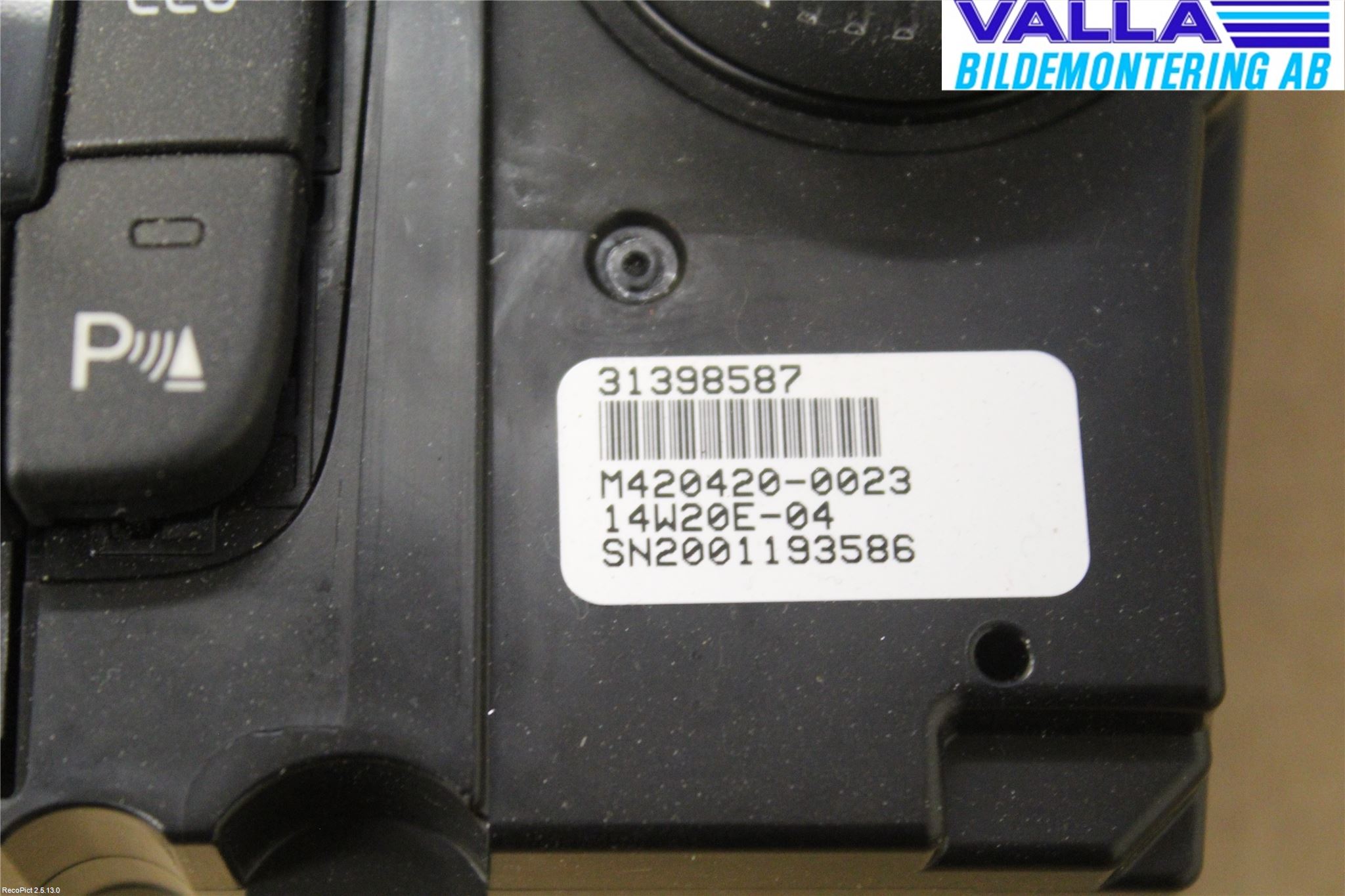 Volvo V60 14-18 Varmeapparat Panel(Regulering)