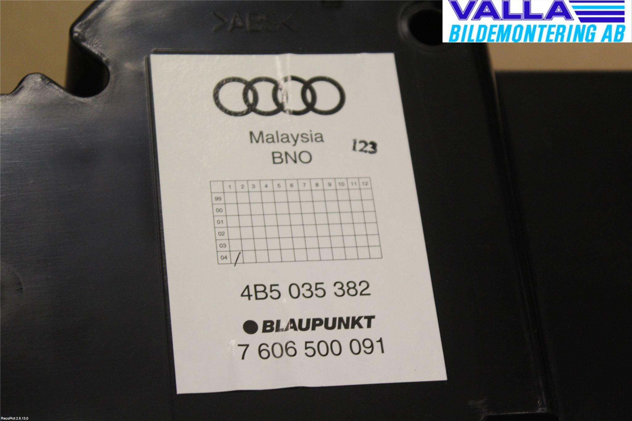 Audi A6/S6     97-05 Innr Høyttaler
