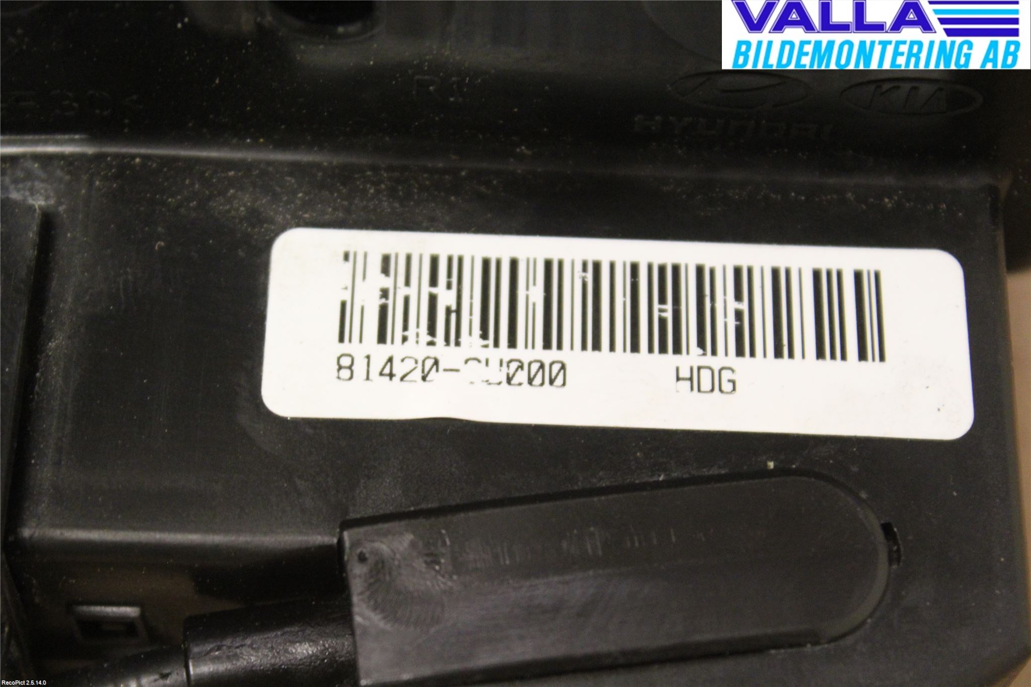 Kia SPORTAGE (SL) 11-15 Dørlås - Låsekasse