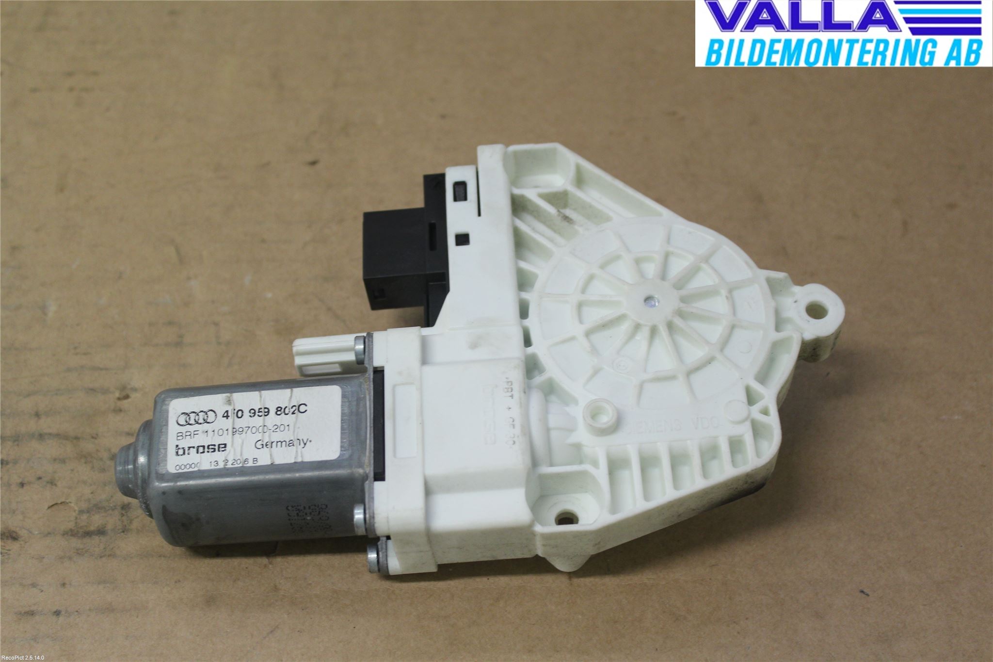 Audi A6/S6     05-11 Vindusheismotor