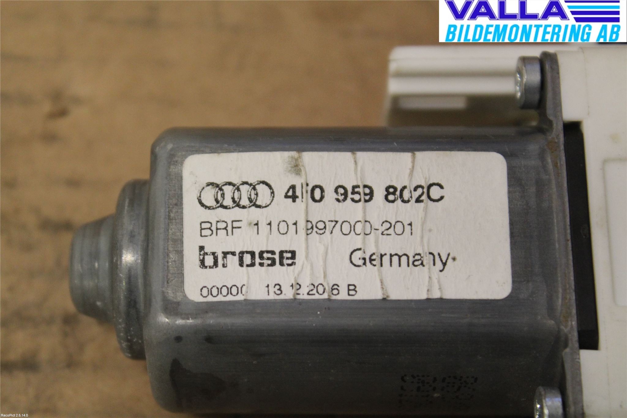 Audi A6/S6     05-11 Vindusheismotor