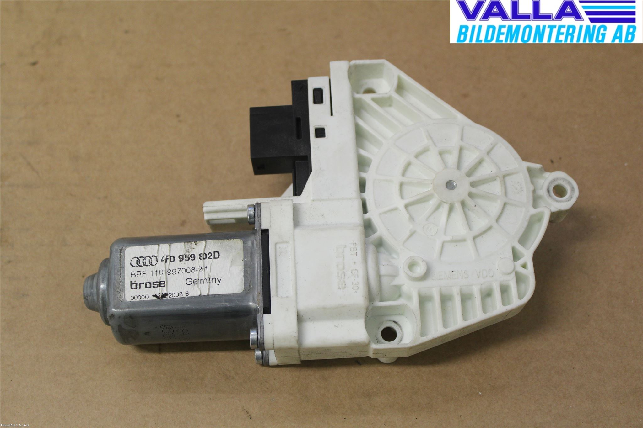 Audi A6/S6     05-11 Vindusheismotor