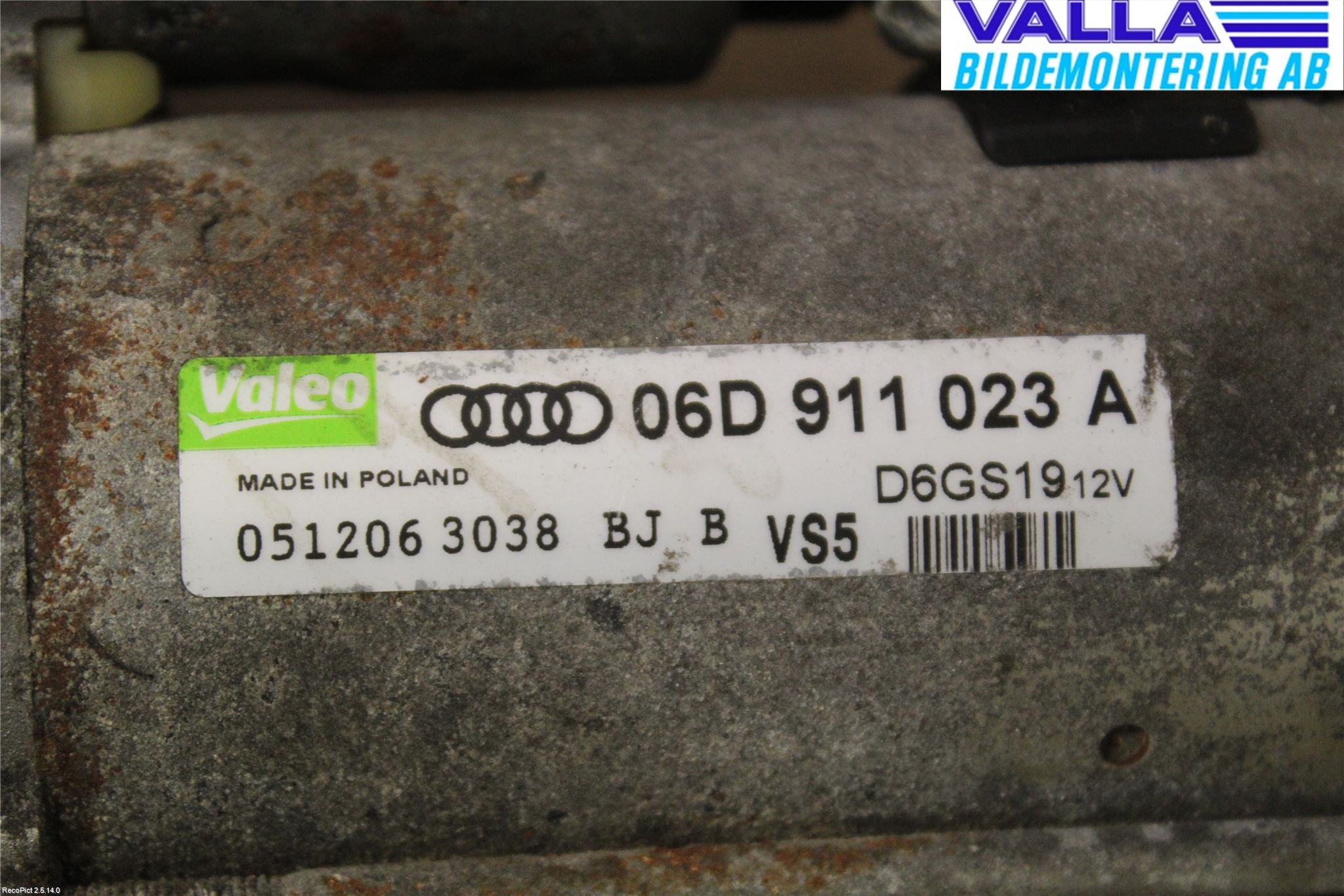 Audi A6/S6     05-11 Startmotor