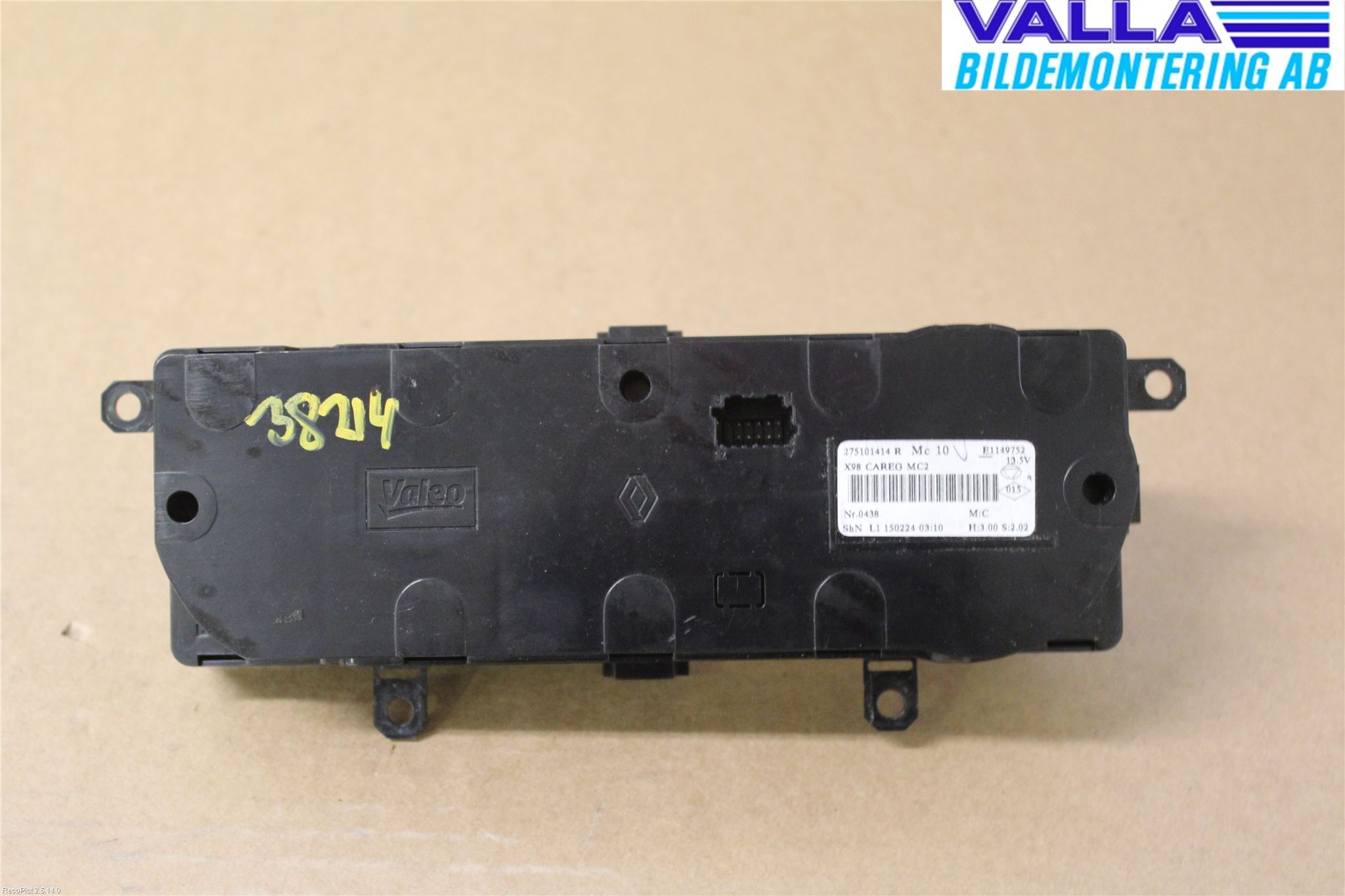 Renault CLIO IV 12-16 Varmeapparat Panel(Regulering)