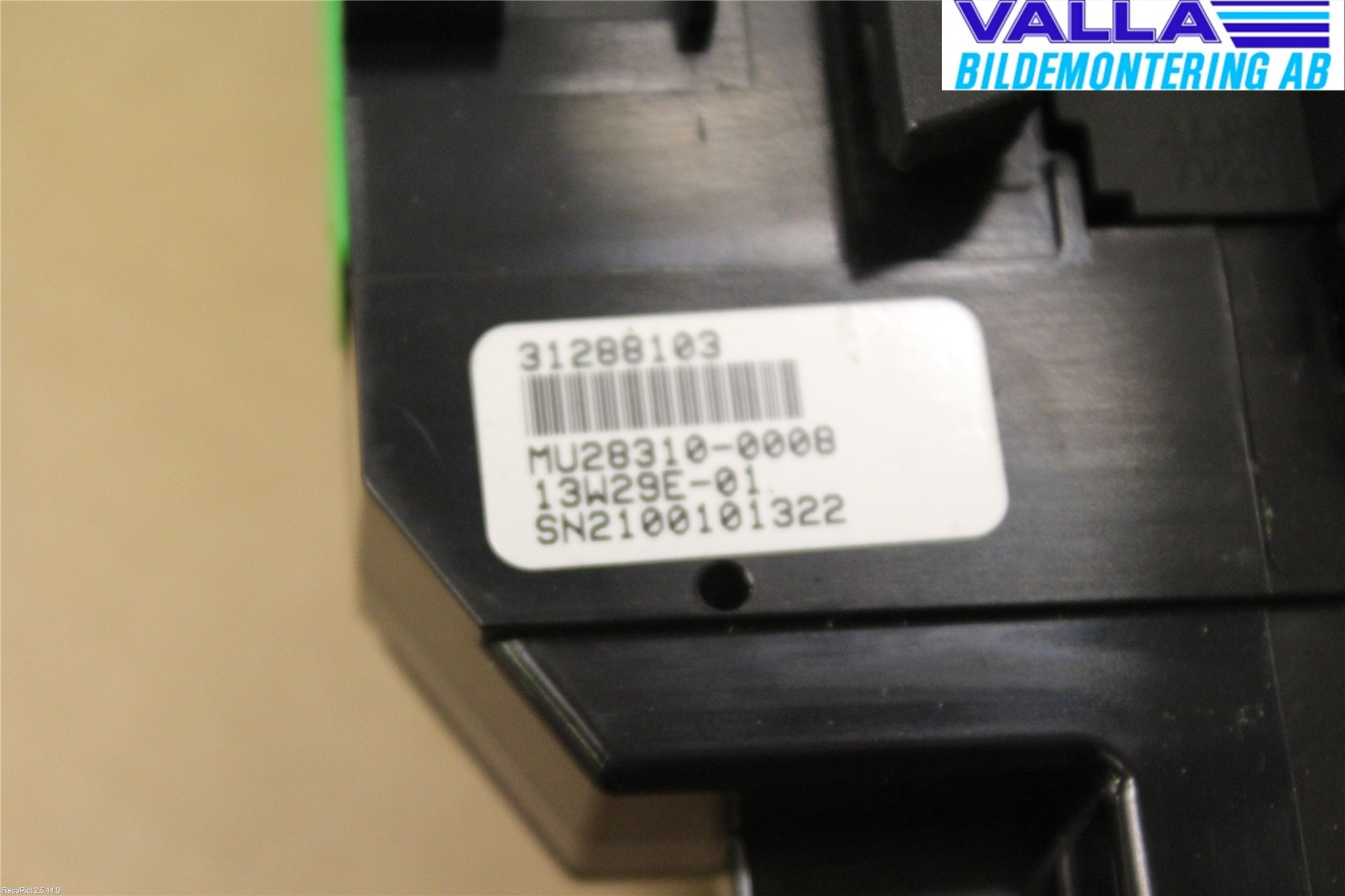 Volvo V40 12-19 Varmeapparat Panel(Regulering)