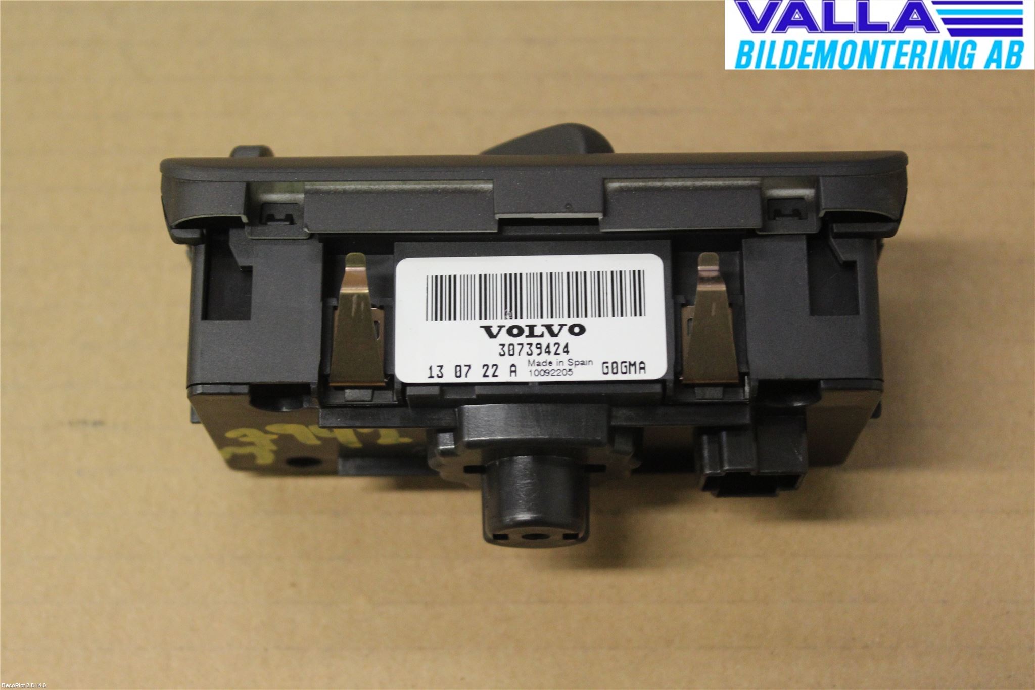 Volvo V40 12-19 Bryter Hovedlys