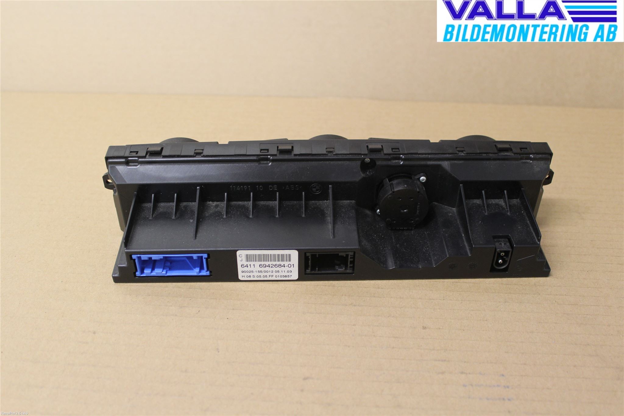 BMW 5 E60/61 Sed/Tou 02-10 Varmeapparat Panel(Regulering)