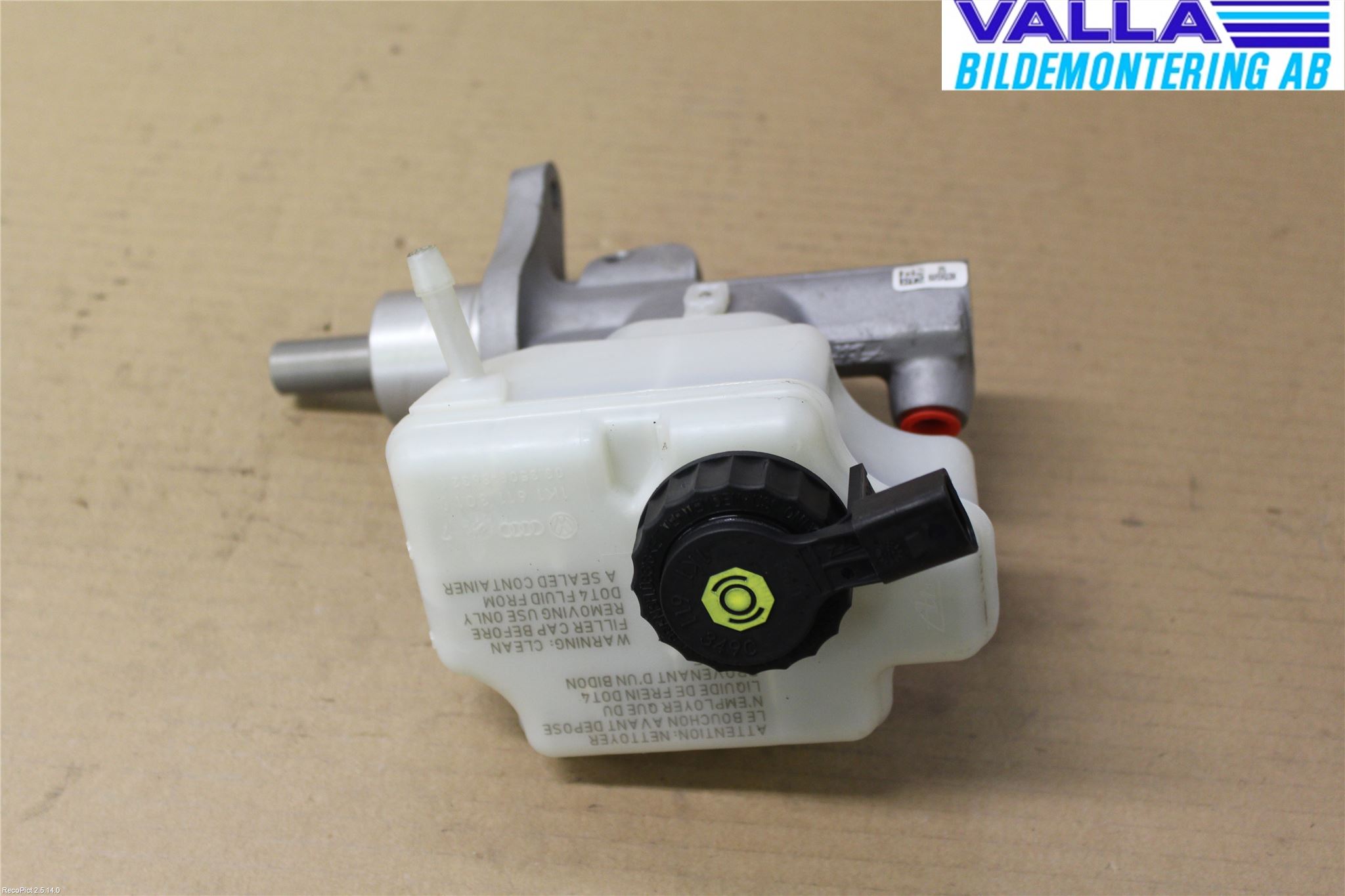 Volkswagen VW CADDY 11-15 Brems Hovedsylinder