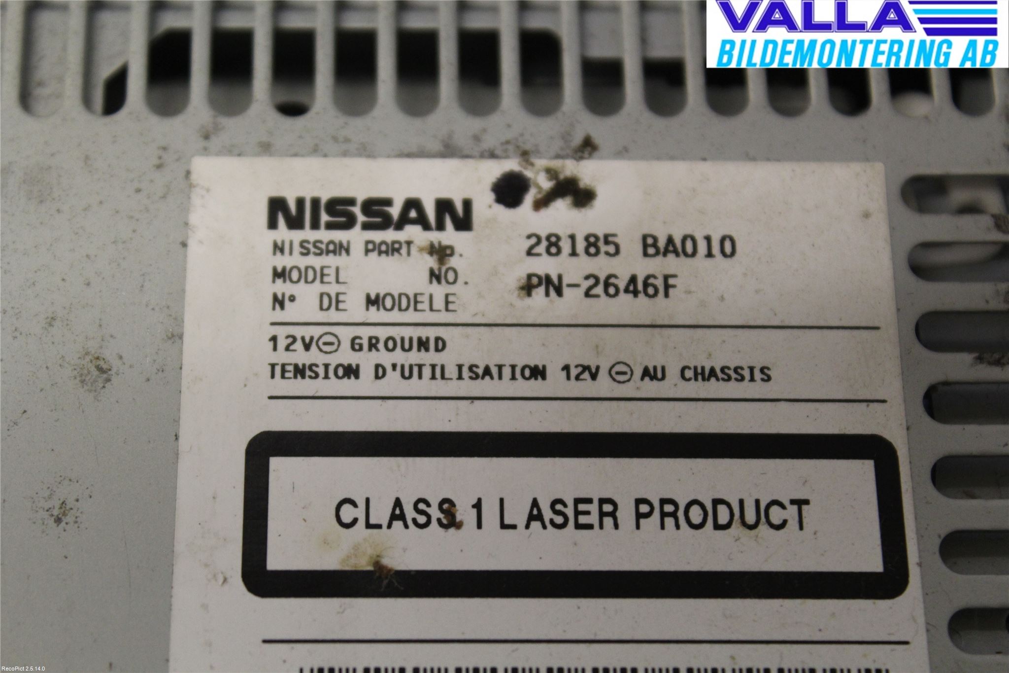 Nissan PRIMERA 02-07 Stereo Radio Med Cd