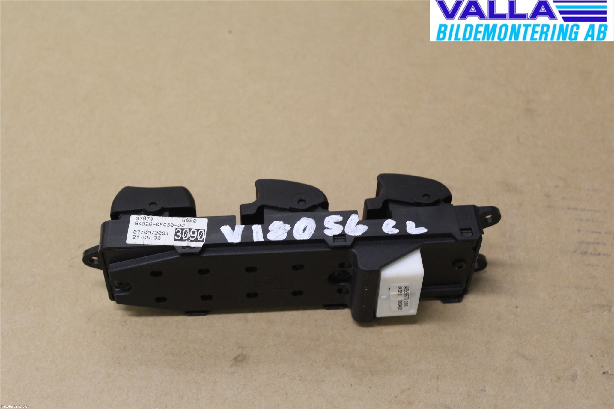 Toyota COROLLA VERSO 04-07 Bryter Vindusheis