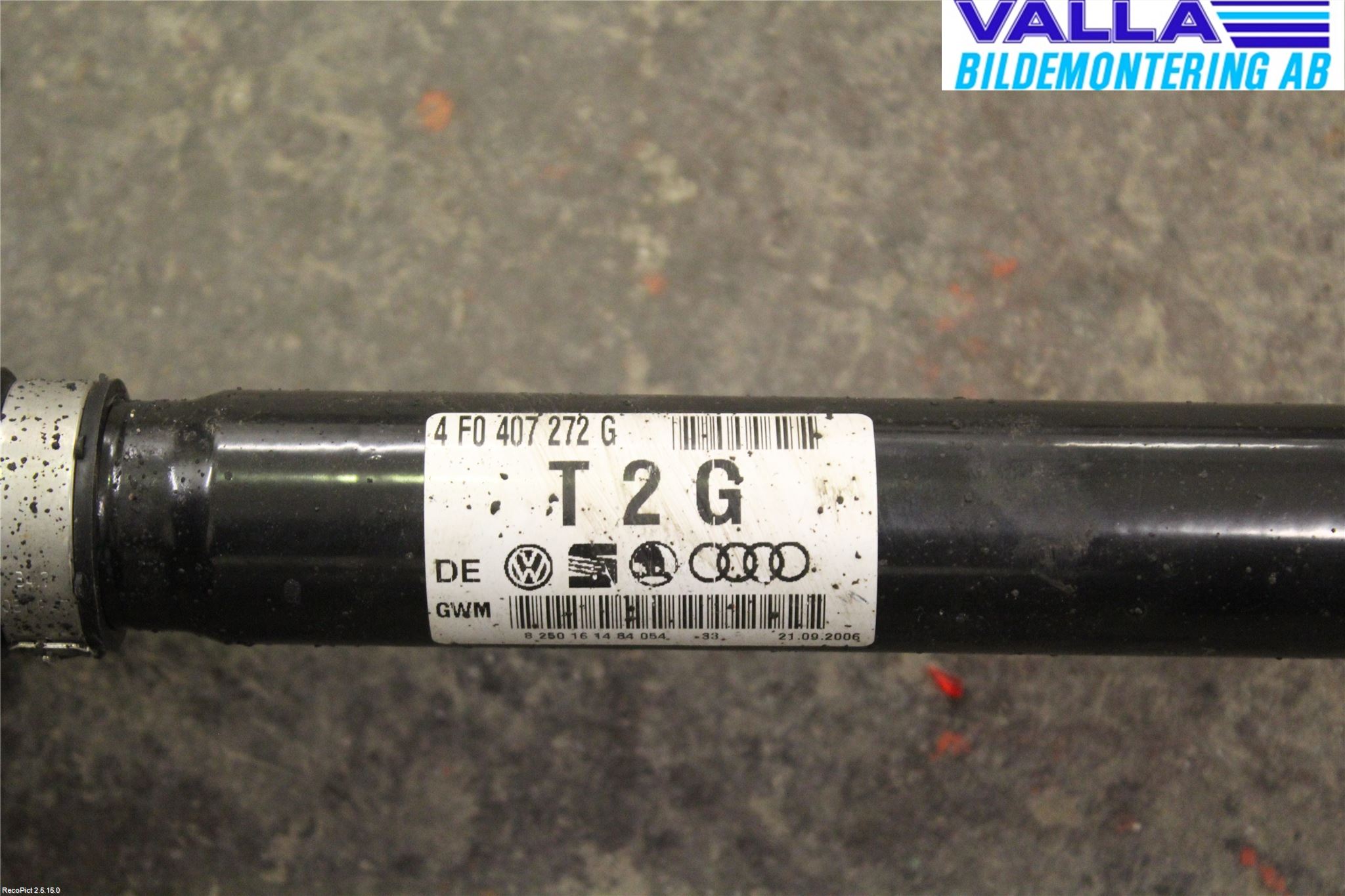 Audi A6/S6     05-11 Drivaksel Foran Kompl Høyre
