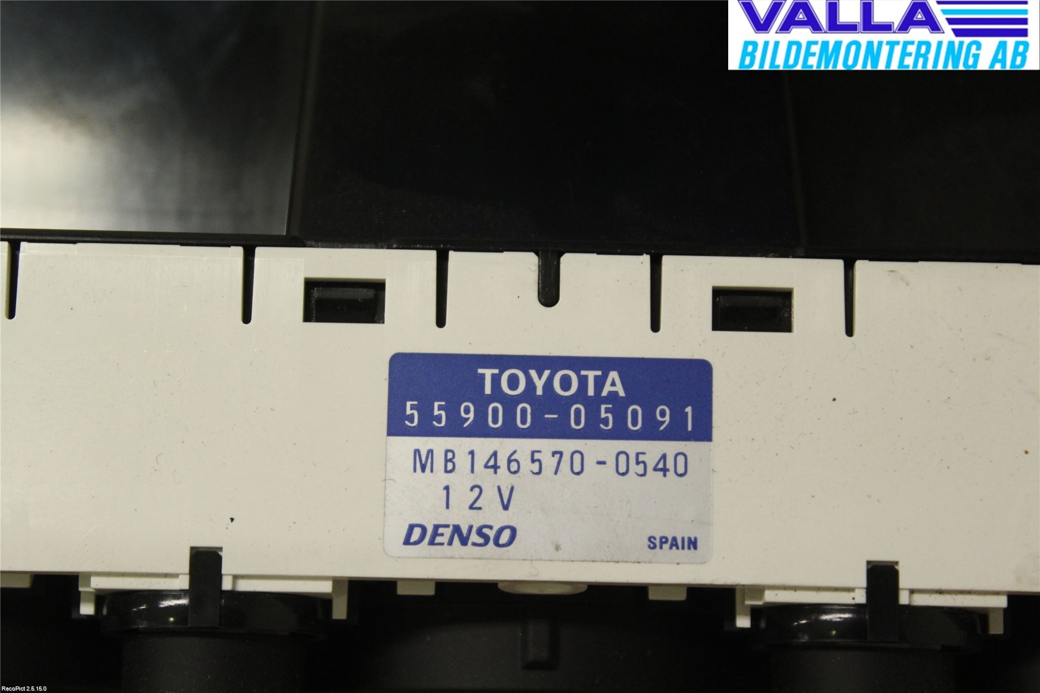 Toyota AVENSIS 98-02 Varme Ac Betjening-Display