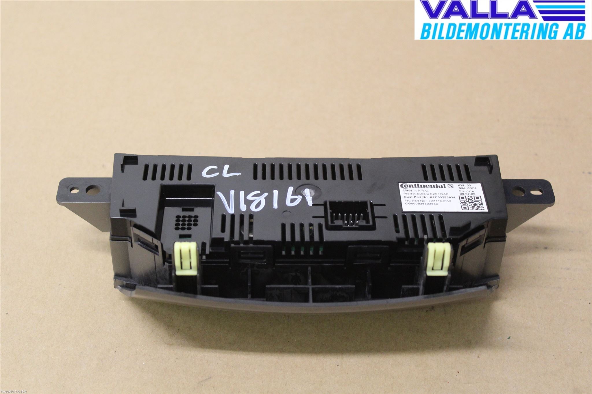 Subaru OUTBACK 10-15 Varme Ac Betjening-Display