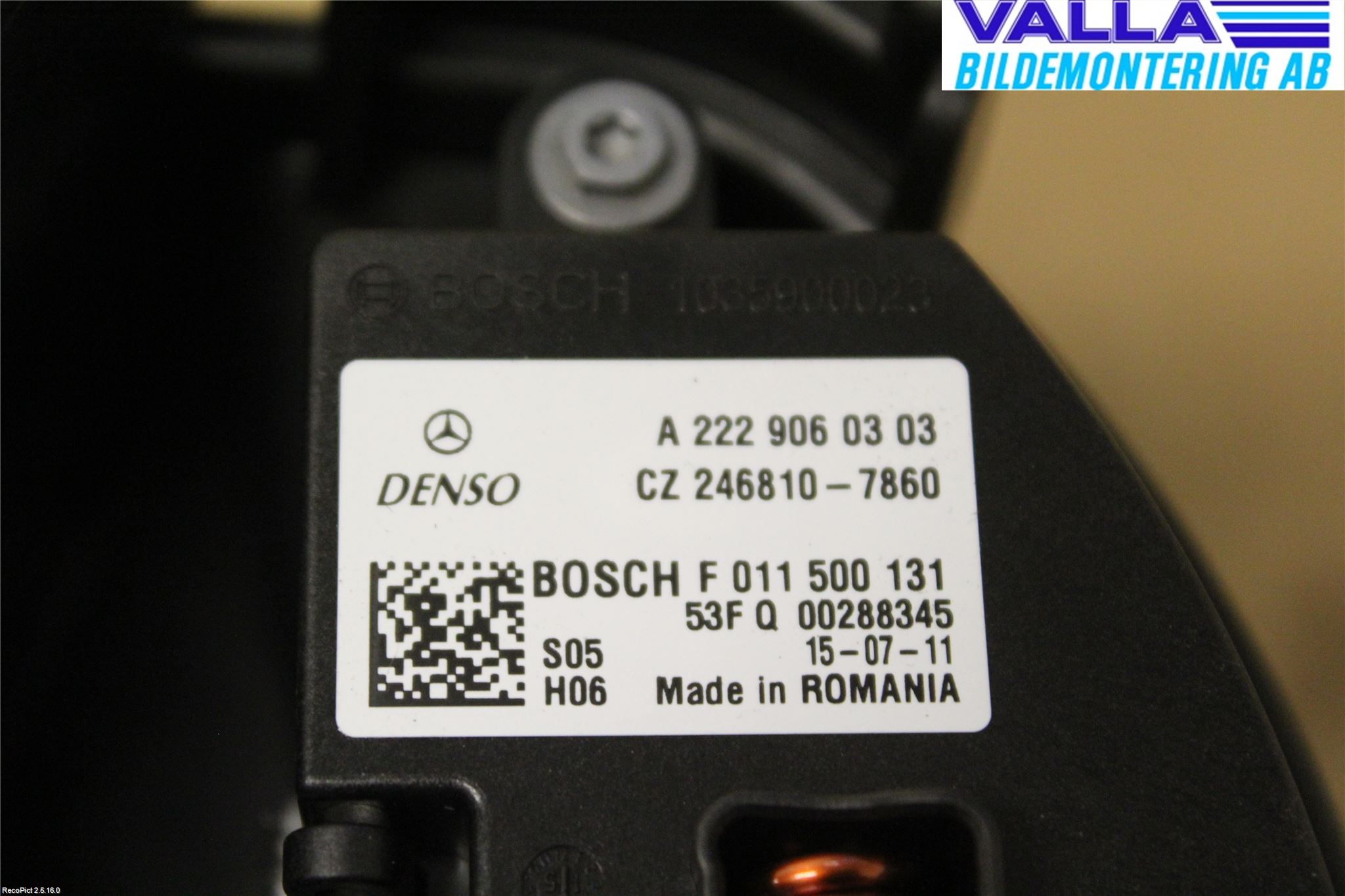 Mercedes-Benz MB CLA-KLASS (C117/X117) 13-19 Varmeapparat Viftemotor