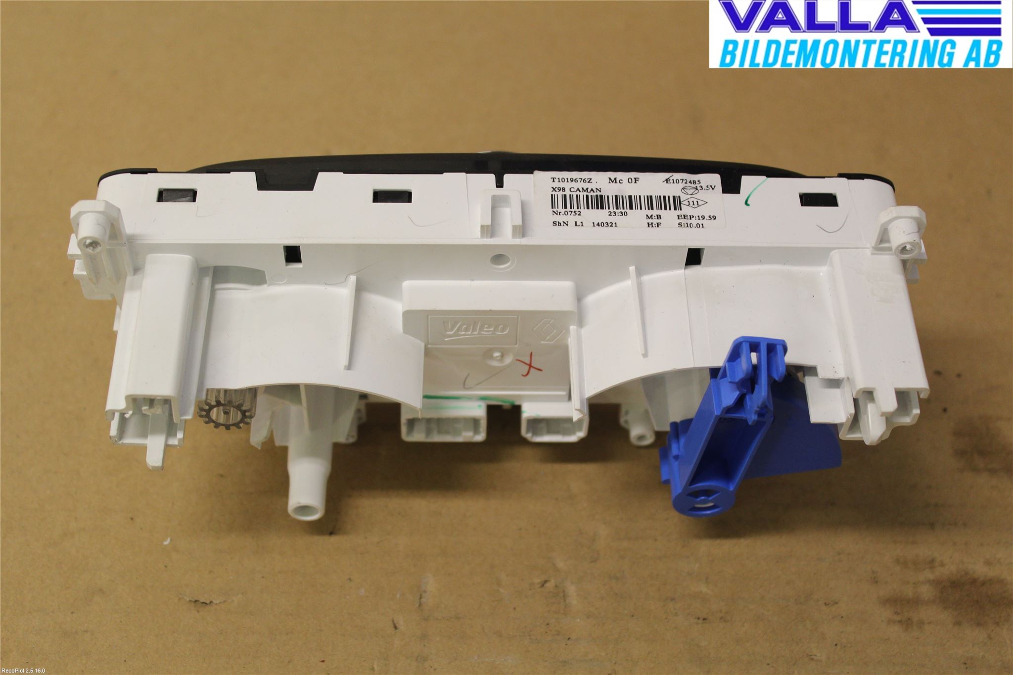 Renault CLIO IV 12-16 Varmeapparat Panel(Regulering)