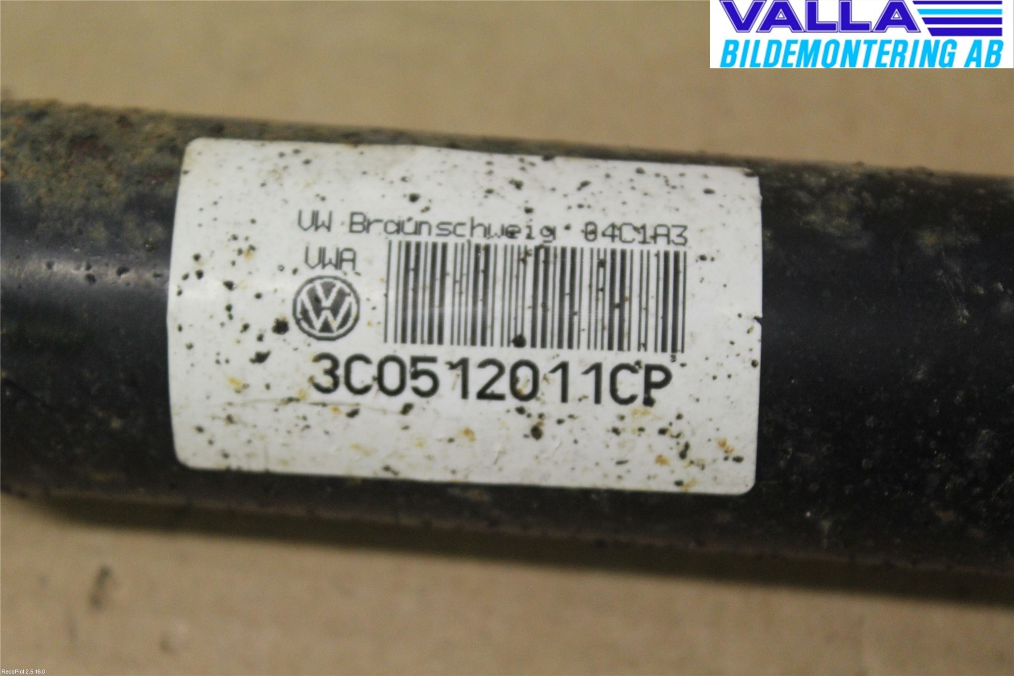 Volkswagen VW PASSAT 11-14 Støtdemper Bak