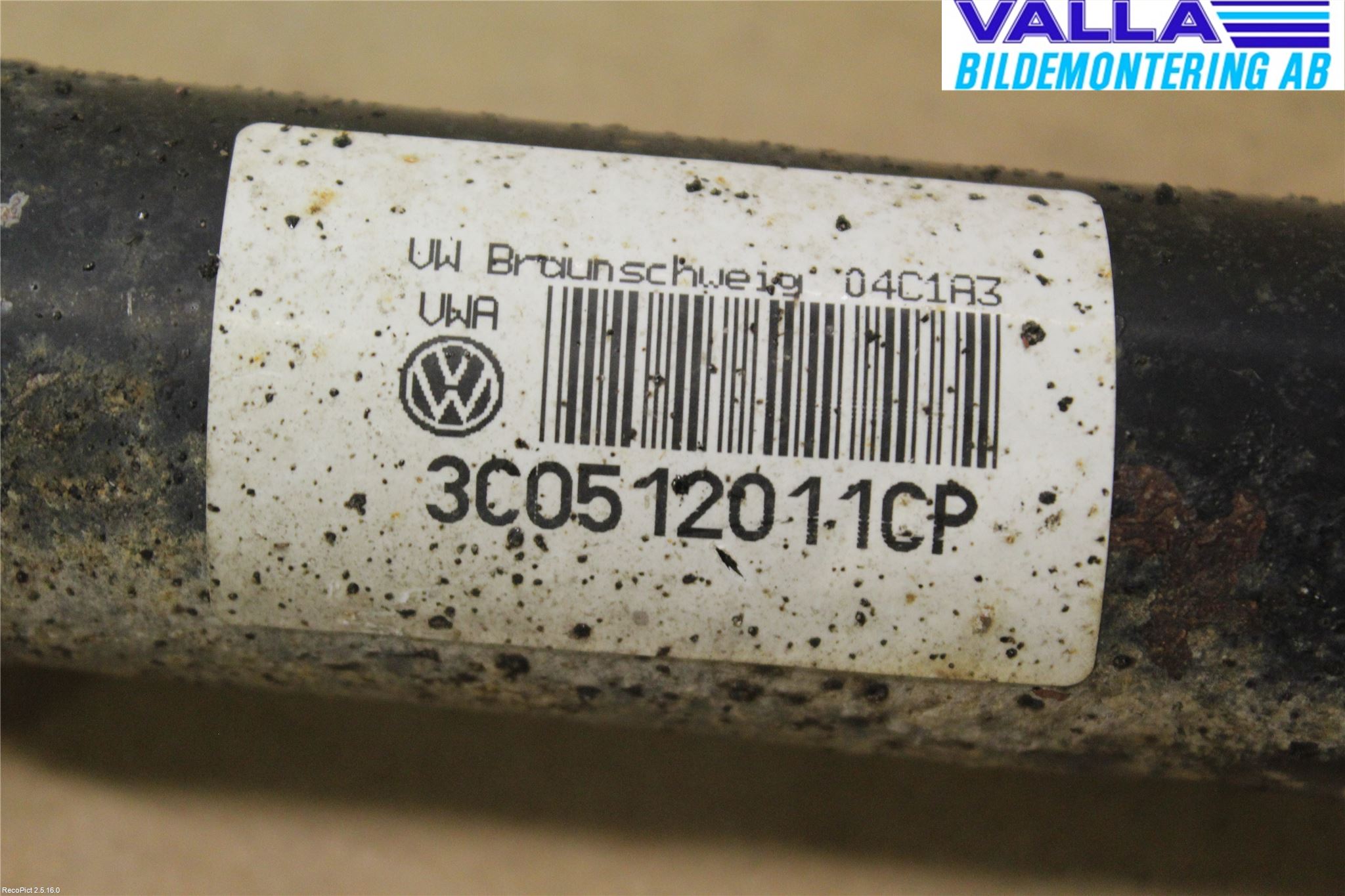 Volkswagen VW PASSAT 11-14 Støtdemper Bak