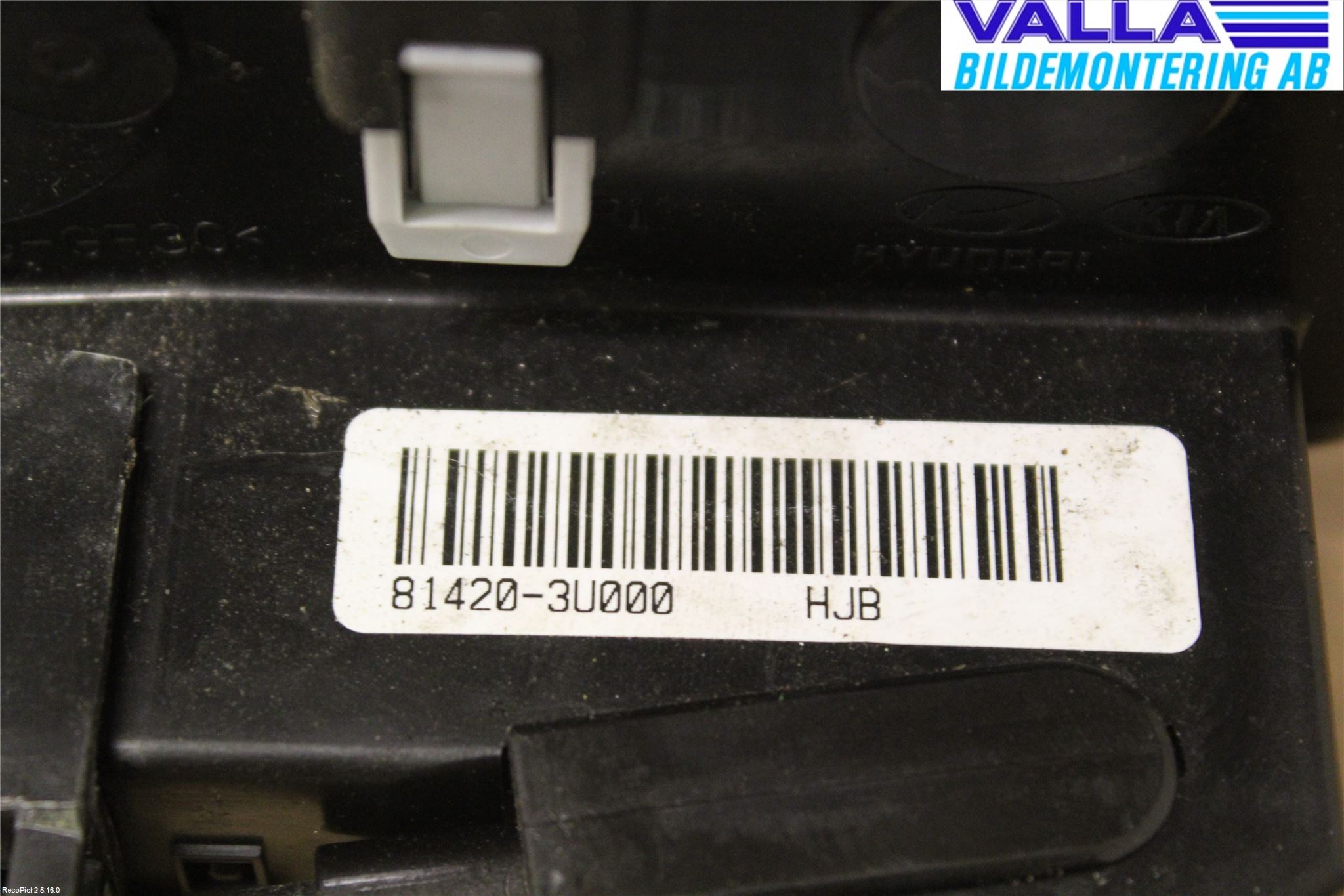 Kia SPORTAGE (SL) 11-15 Dørlås - Låsekasse