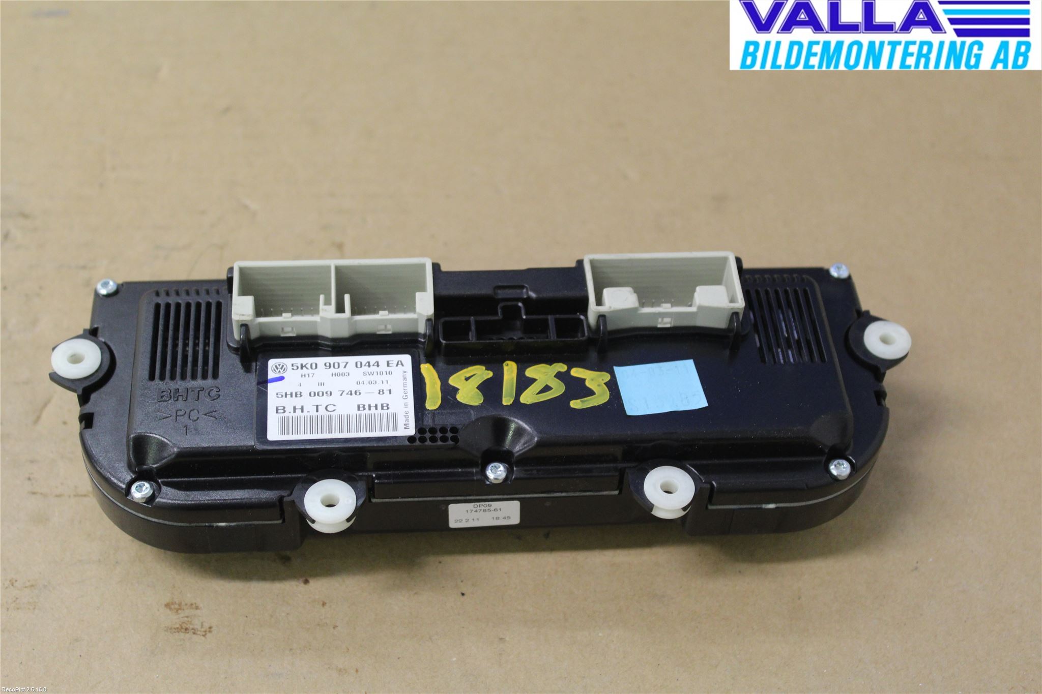 Volkswagen VW PASSAT 11-14 Varmeapparat Panel(Regulering)