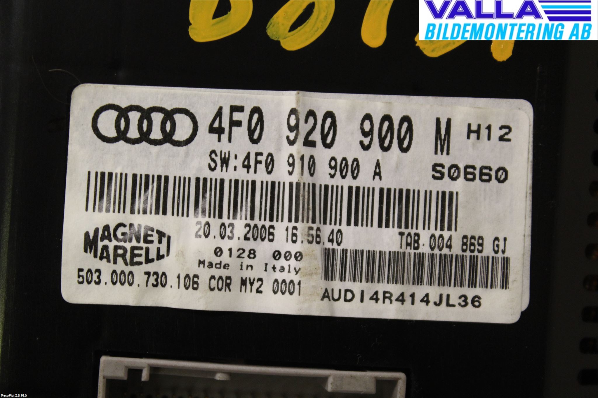 Audi A6/S6     05-11 Instr Kombinert