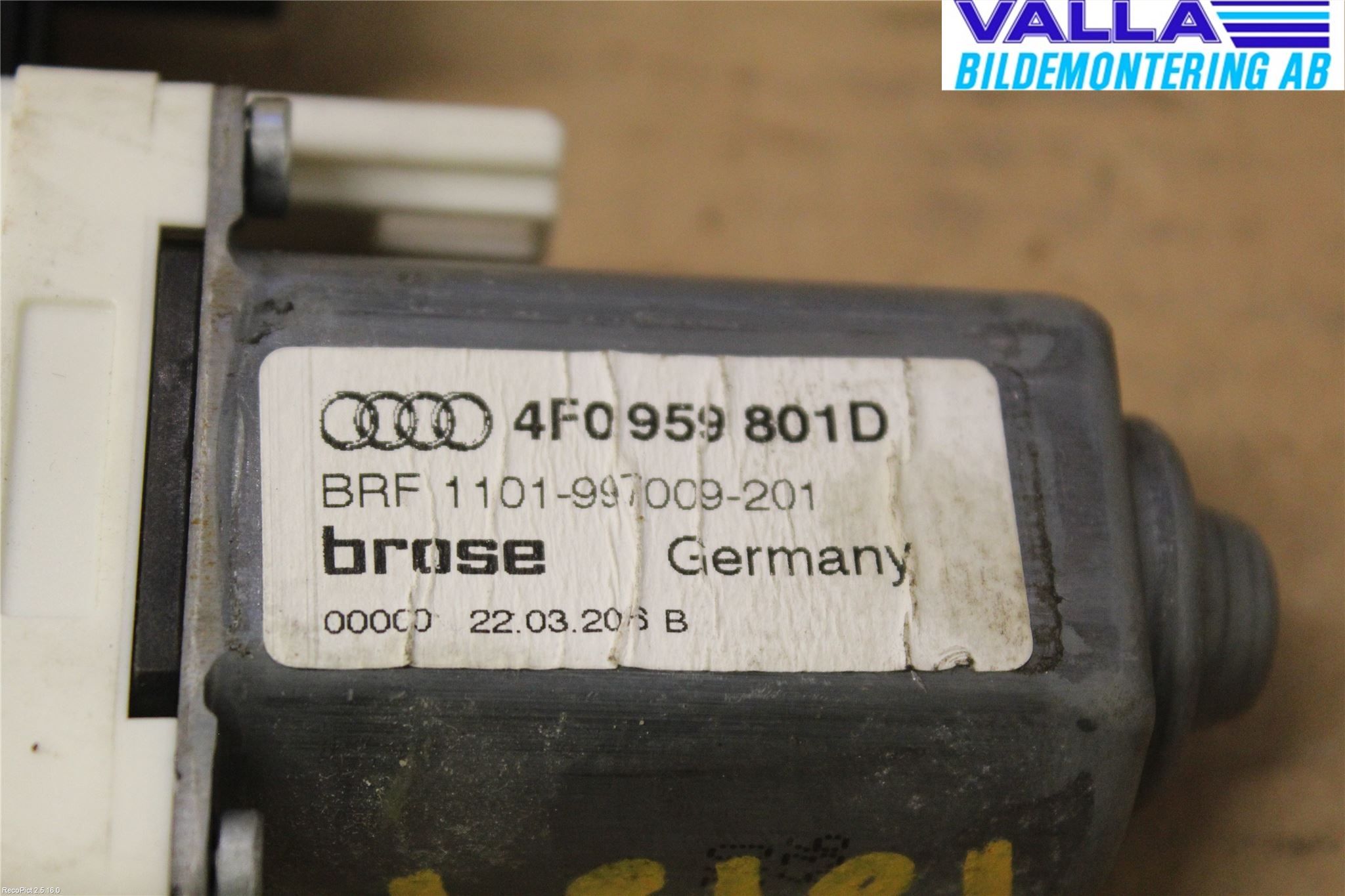 Audi A6/S6     05-11 Vindusheismotor