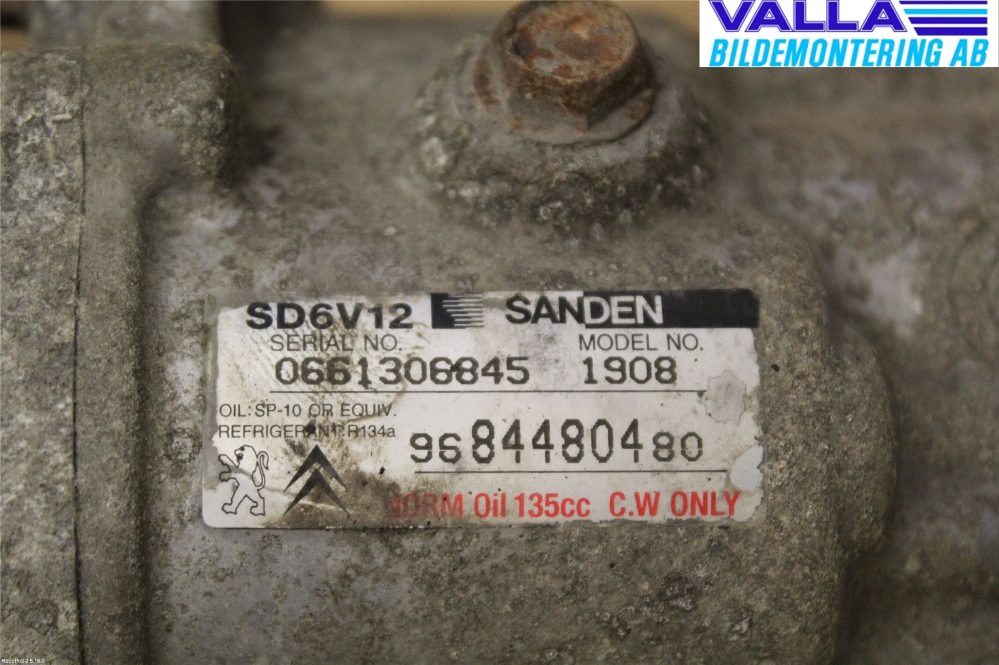 Citroen C3 05-10 Varme Ac Kompressor