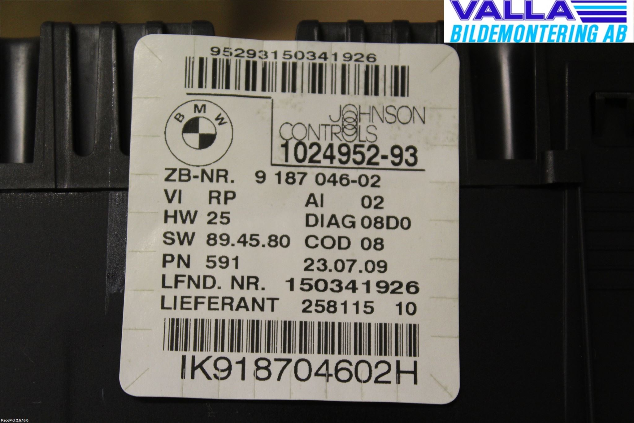 BMW 1 E87/81 5D/3D 03-11 Instr Kombinert