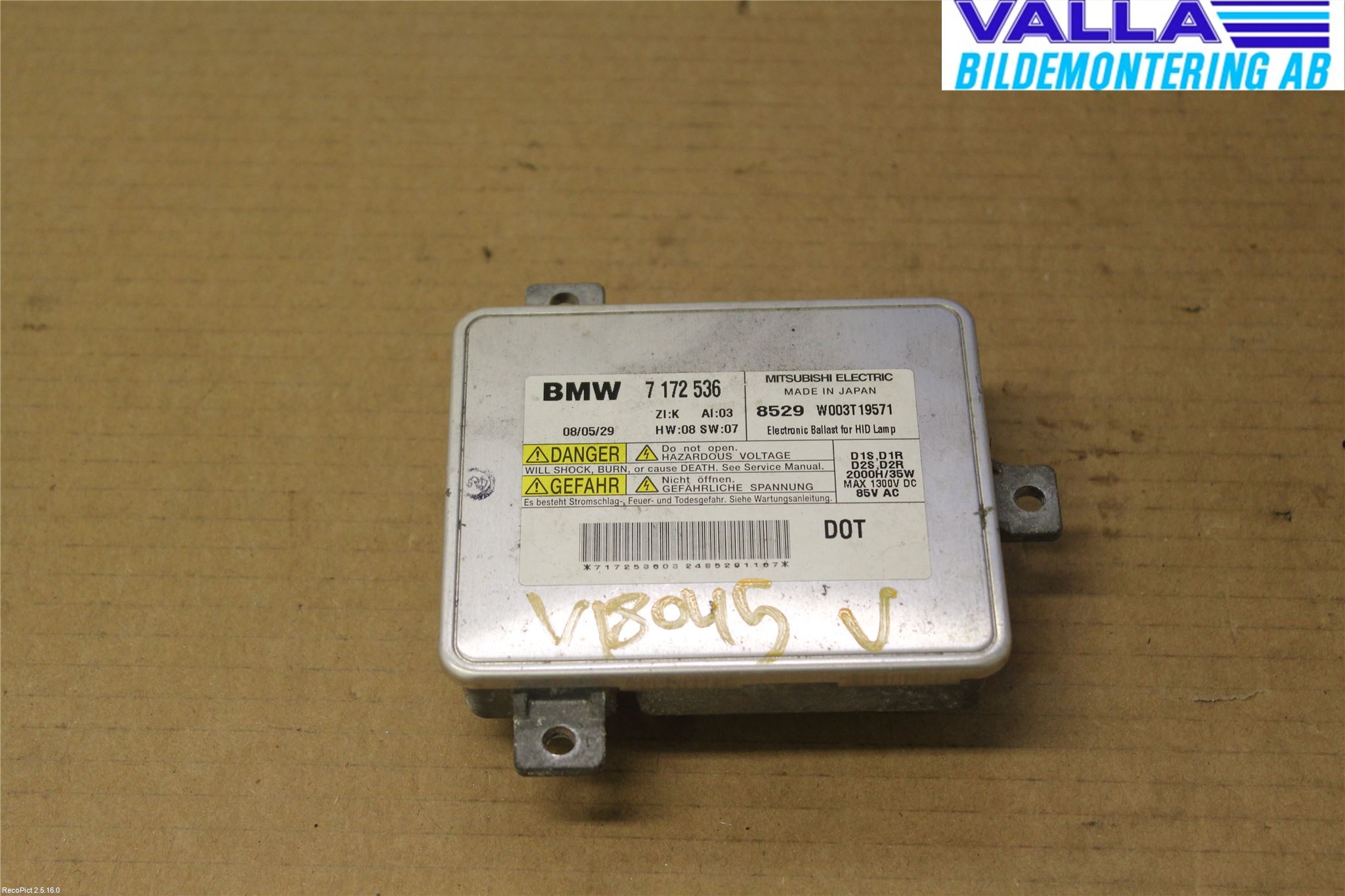 BMW 3 E90/91 SED/TOU 05-12 Styreenhet Xenon