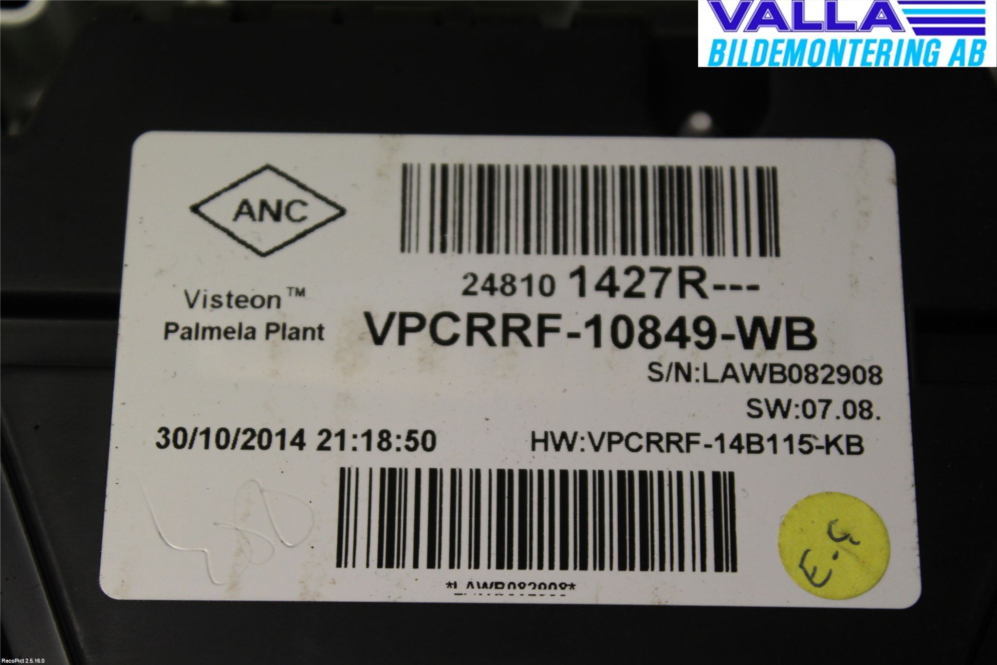 Renault CLIO IV 12-16 Instr Kombinert