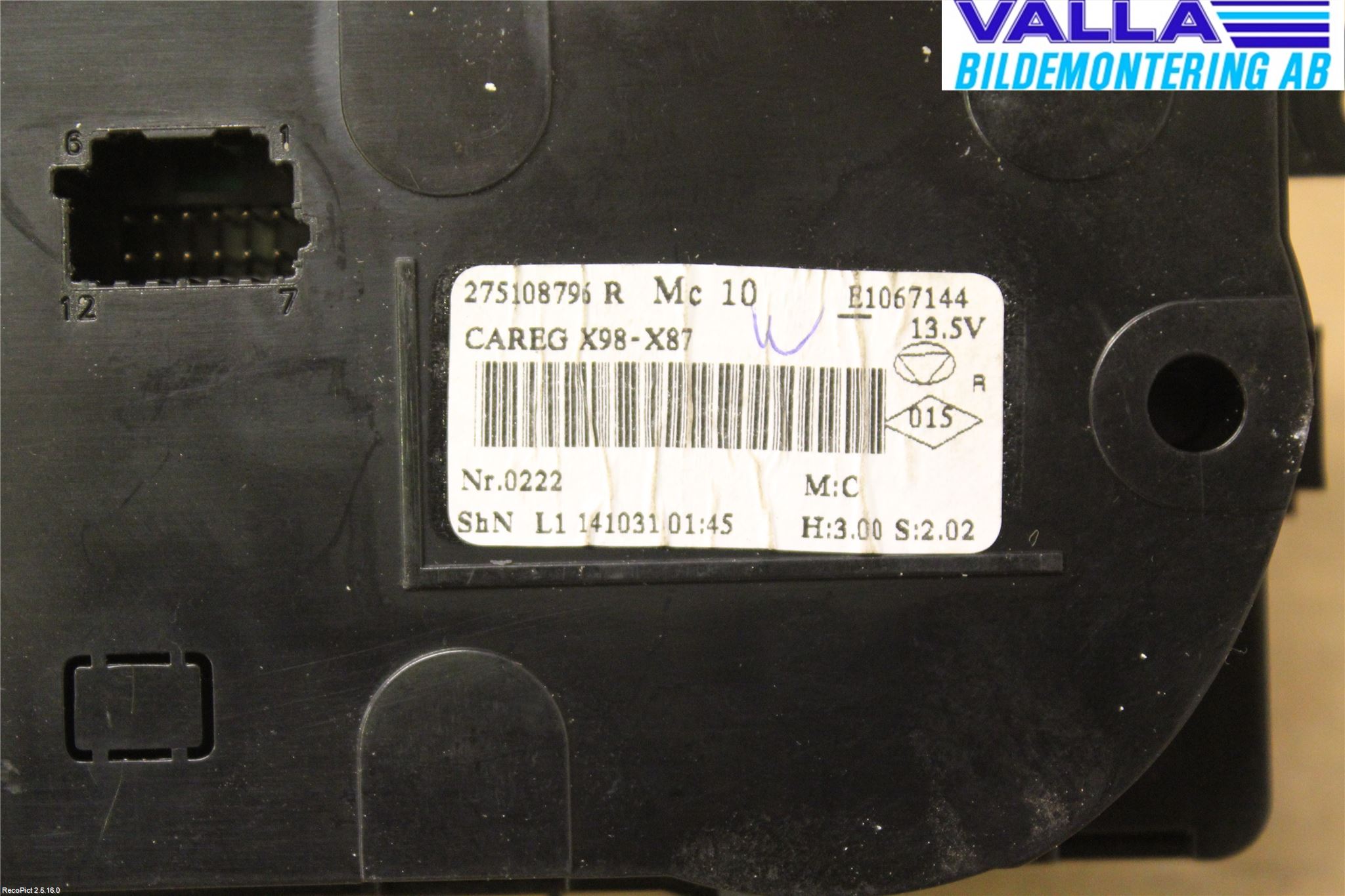Renault CLIO IV 12-16 Varmeapparat Panel(Regulering)
