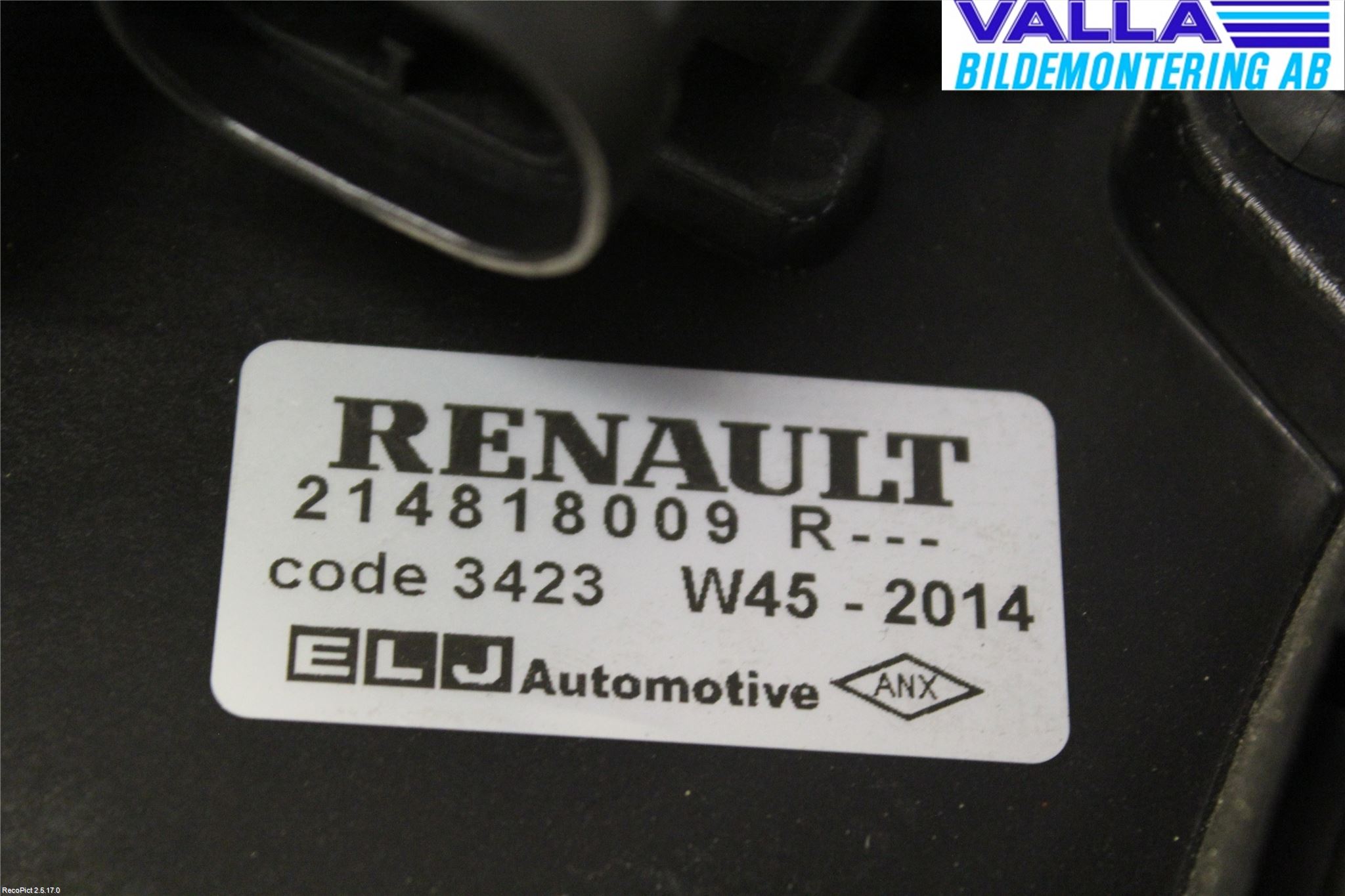 Renault CLIO IV 12-16 Kjølevifte Elektrisk