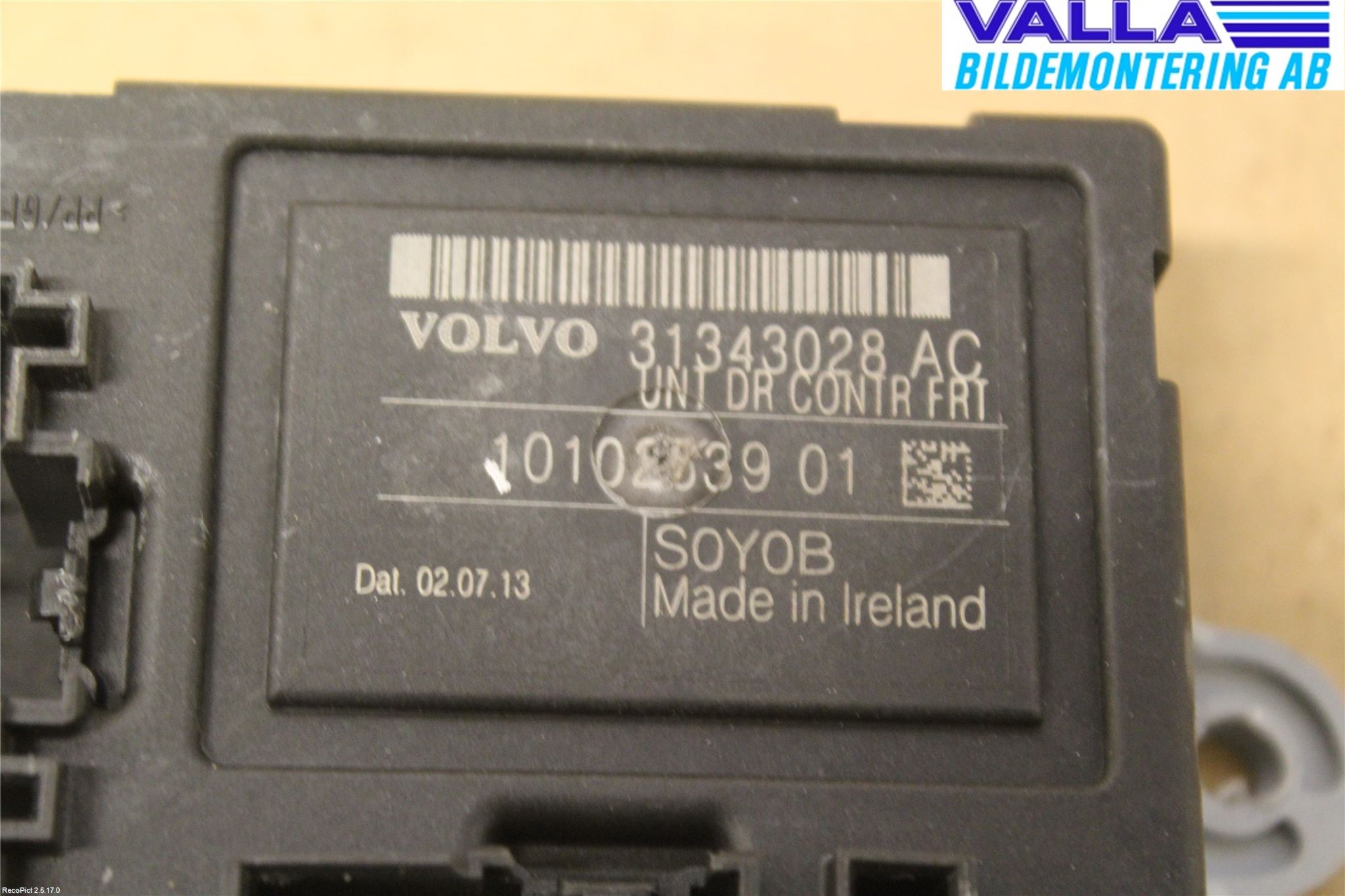 Volvo V70 14-16 Styreenhet Dør