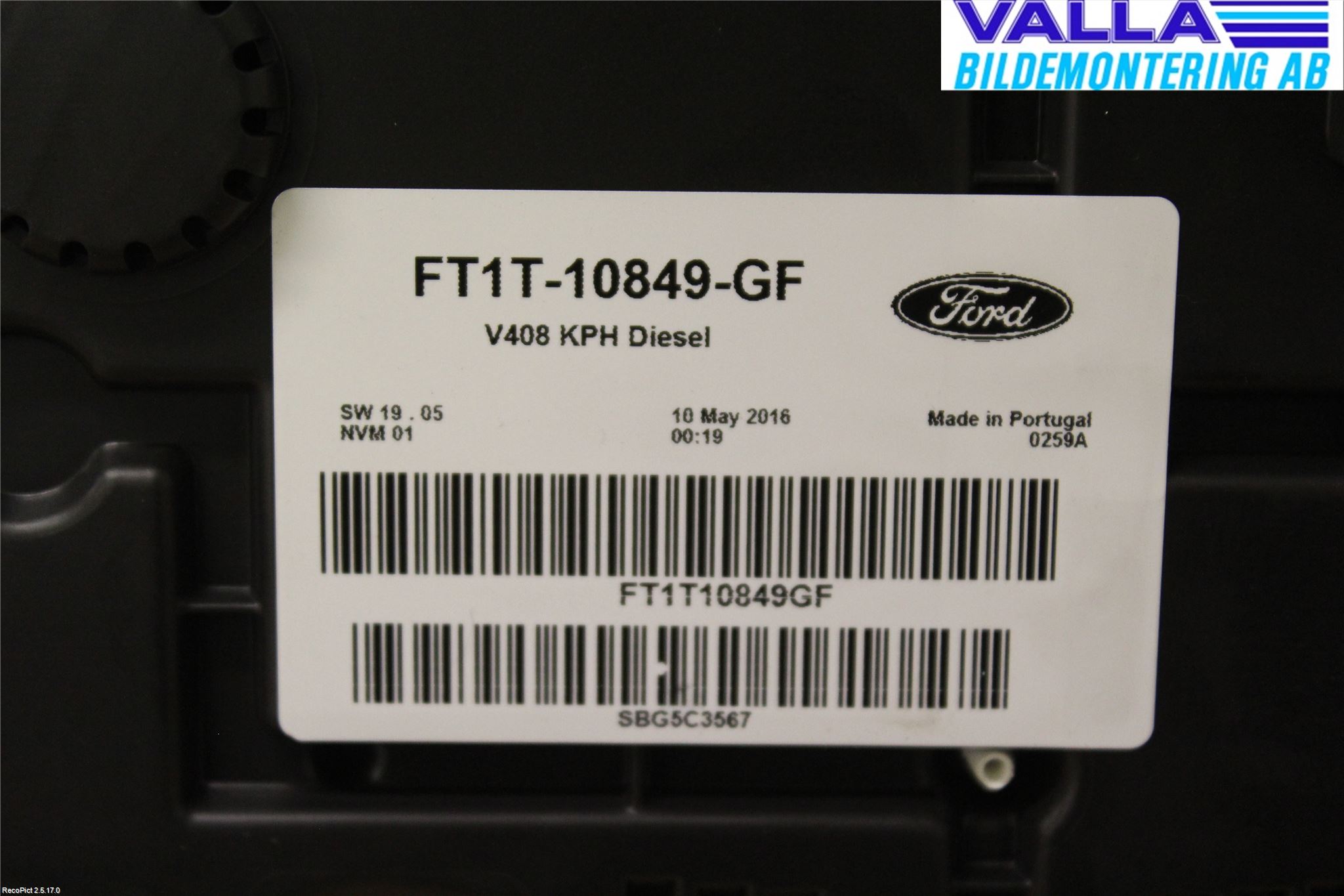 Ford TRANSIT/TOURNEO CONNECT 13-22 Instr Kombinert